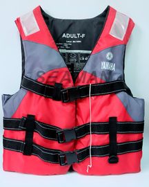 ไนลอนโพลีเอสเตอร์สีแดง / เทา YAMAHA เสื้อชูชีพกีฬาทางน้ำ Foam Life Vest