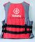 ไนลอนโพลีเอสเตอร์สีแดง / เทา YAMAHA เสื้อชูชีพกีฬาทางน้ำ Foam Life Vest
