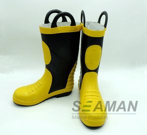 เหล็กกล้า Toe Fireman บู๊ทส์บู๊ทส์อุปกรณ์ดับเพลิงของ EN15090-2012 Safety Shoes